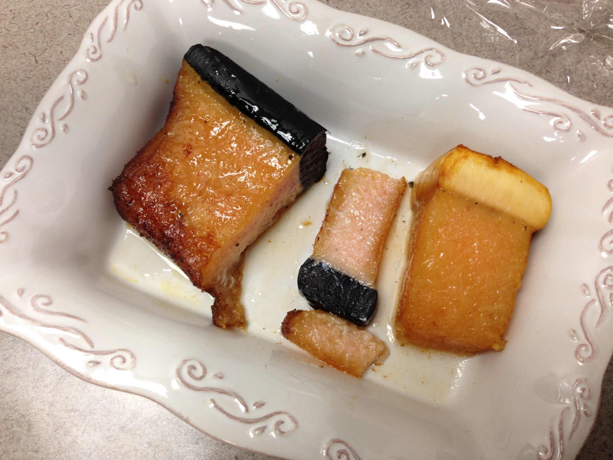 pieces of whale blubber