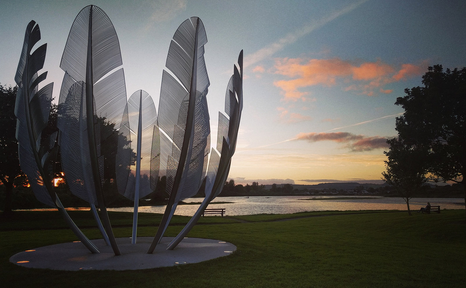 sculpture of bird feathers in east cork ireland
