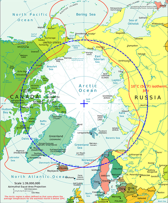 map of the arctic circle