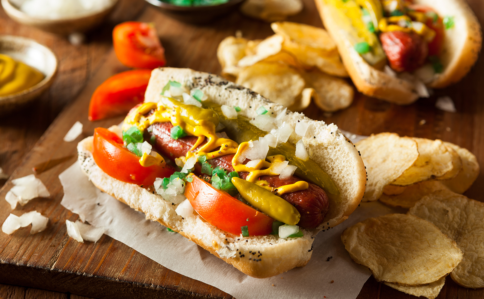 chicago-style hot dog