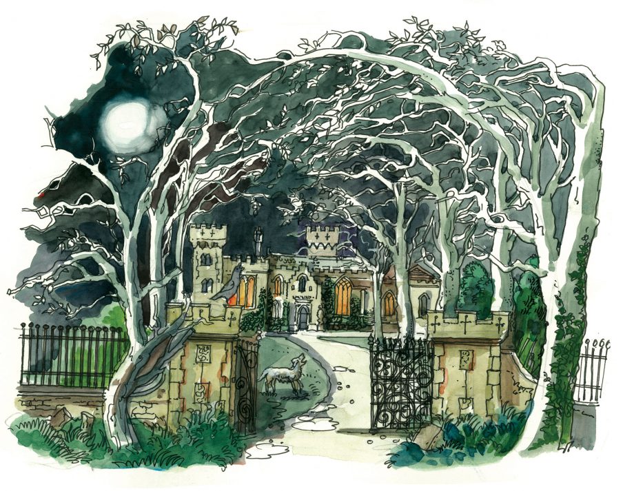 illustration of baskerville hall