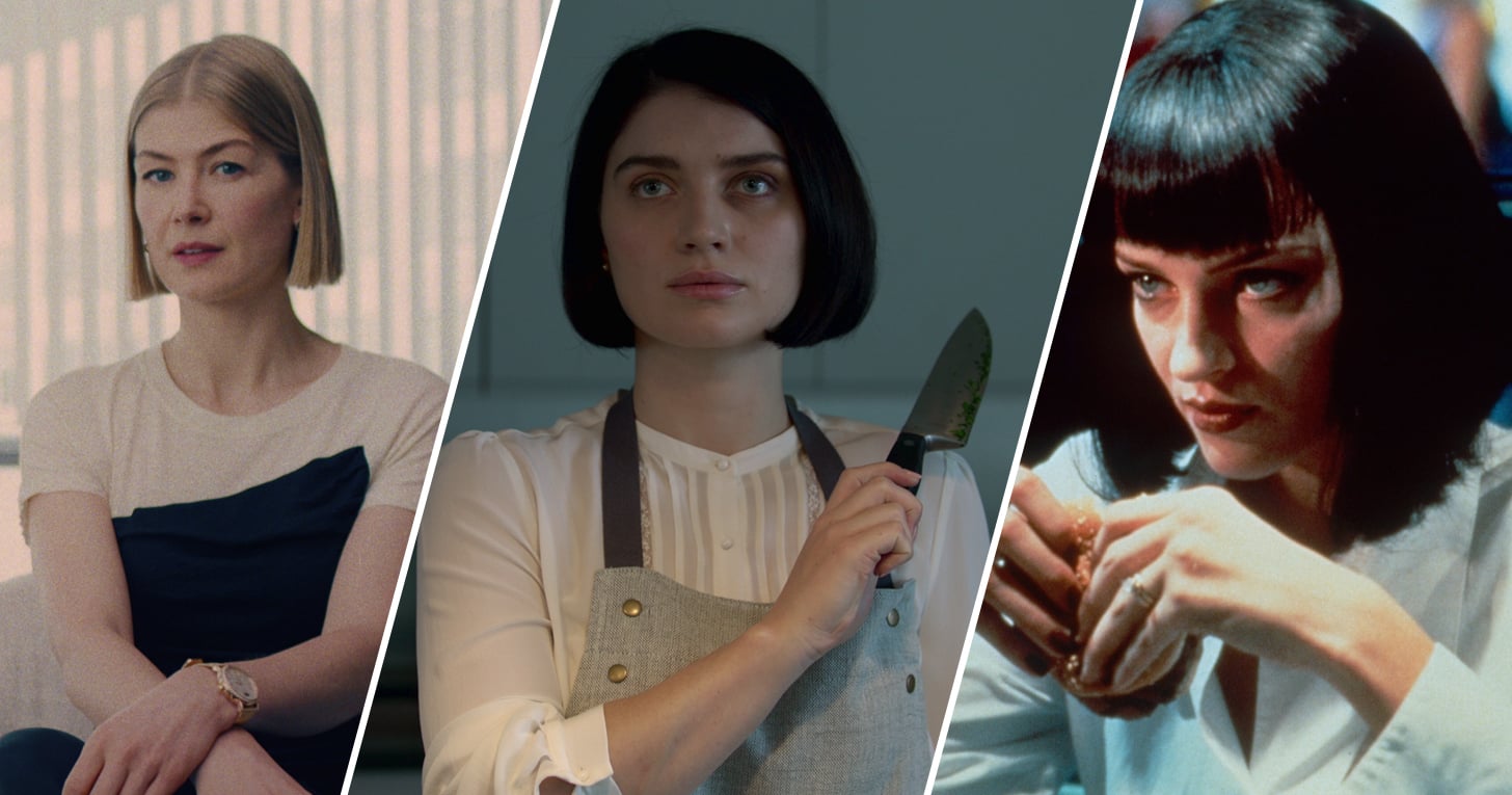  three women with bob haircuts in film