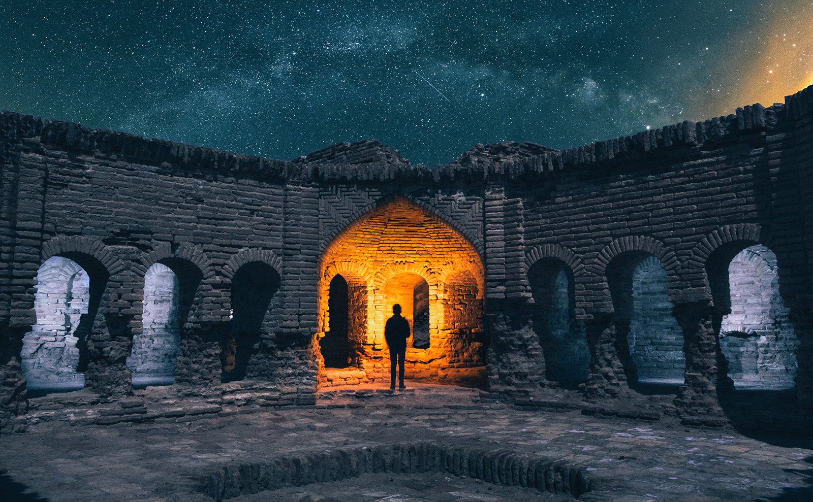  ruins of a caravanserai in Kavir National Park, Iran
