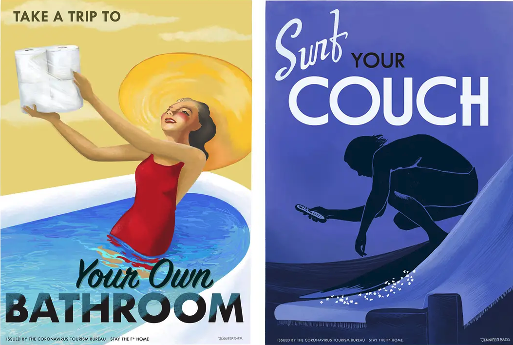 quarantine travel posters