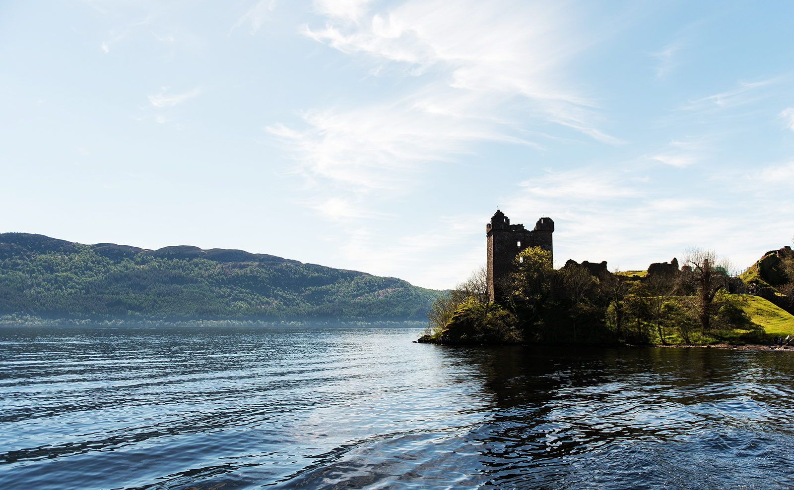 Urquhart Castle on Loch Ness in Scotland