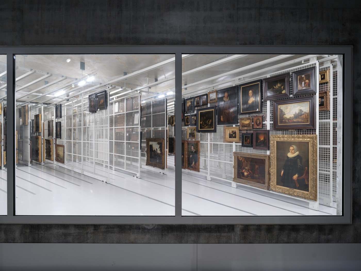 the storage facility inside a musuem