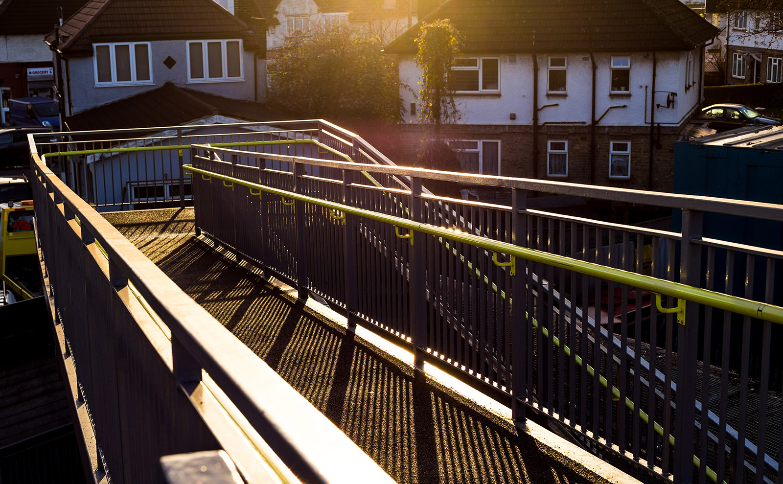 walkway in the neasden neighborhood of london