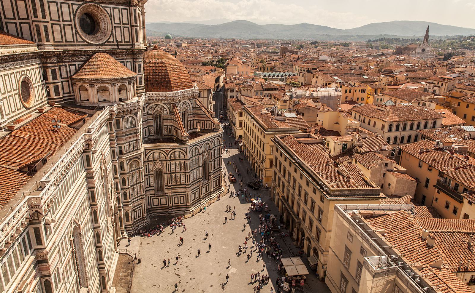 red tile rooftops in florence, italy