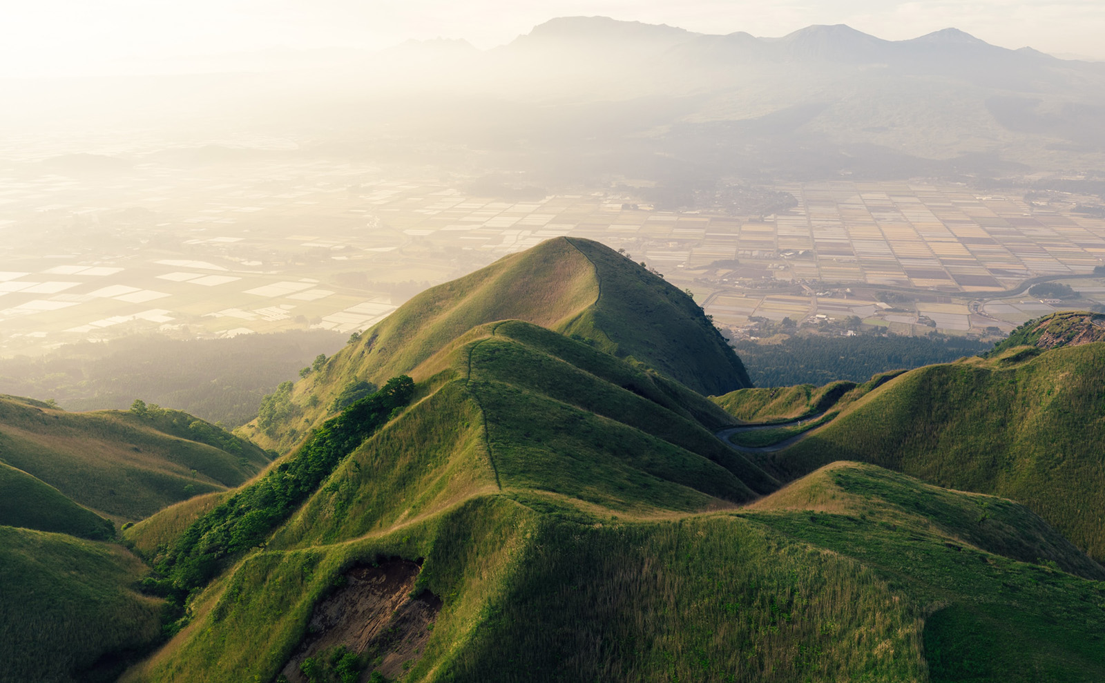 Mount Aso in Aso, Japan