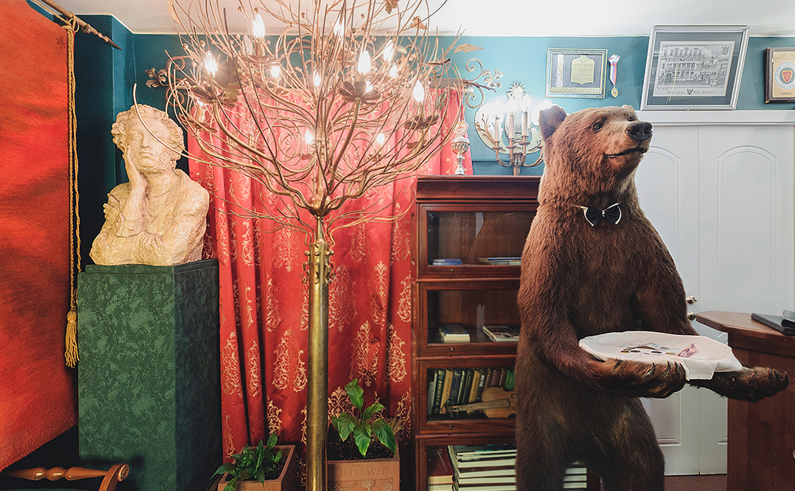 Pushkin and Pelmeni at the Literary Cafe in St. Petersburg, Russia