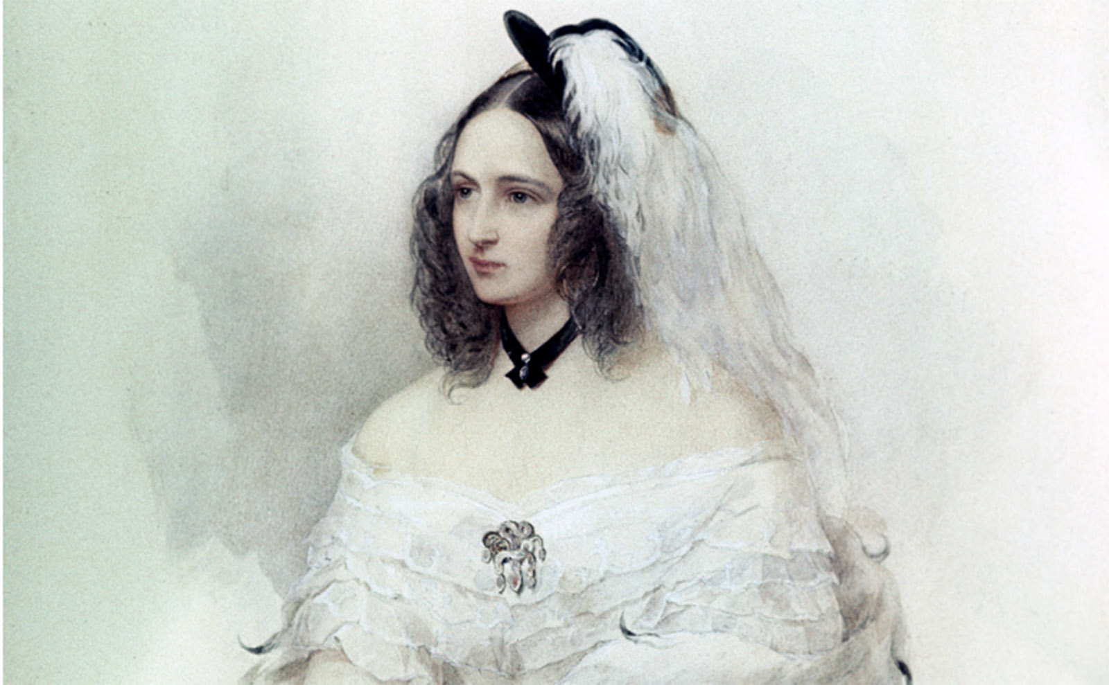 watercolor portrait of nathalie pushkin