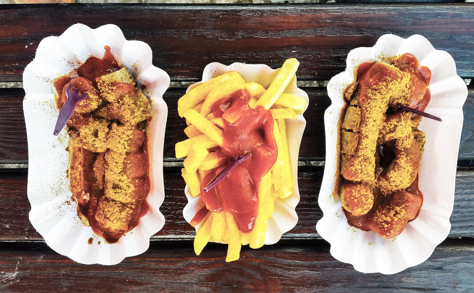 currywurst and french fries