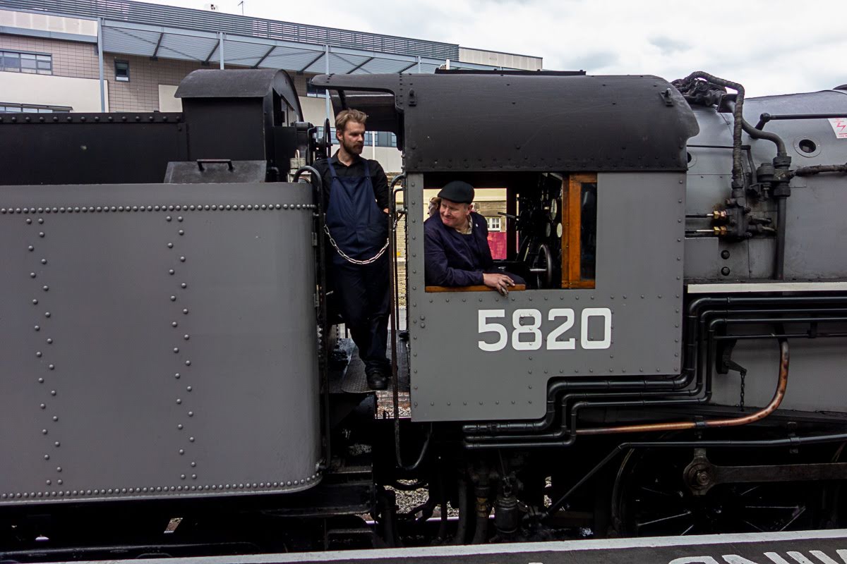 steam engine at the keighley train